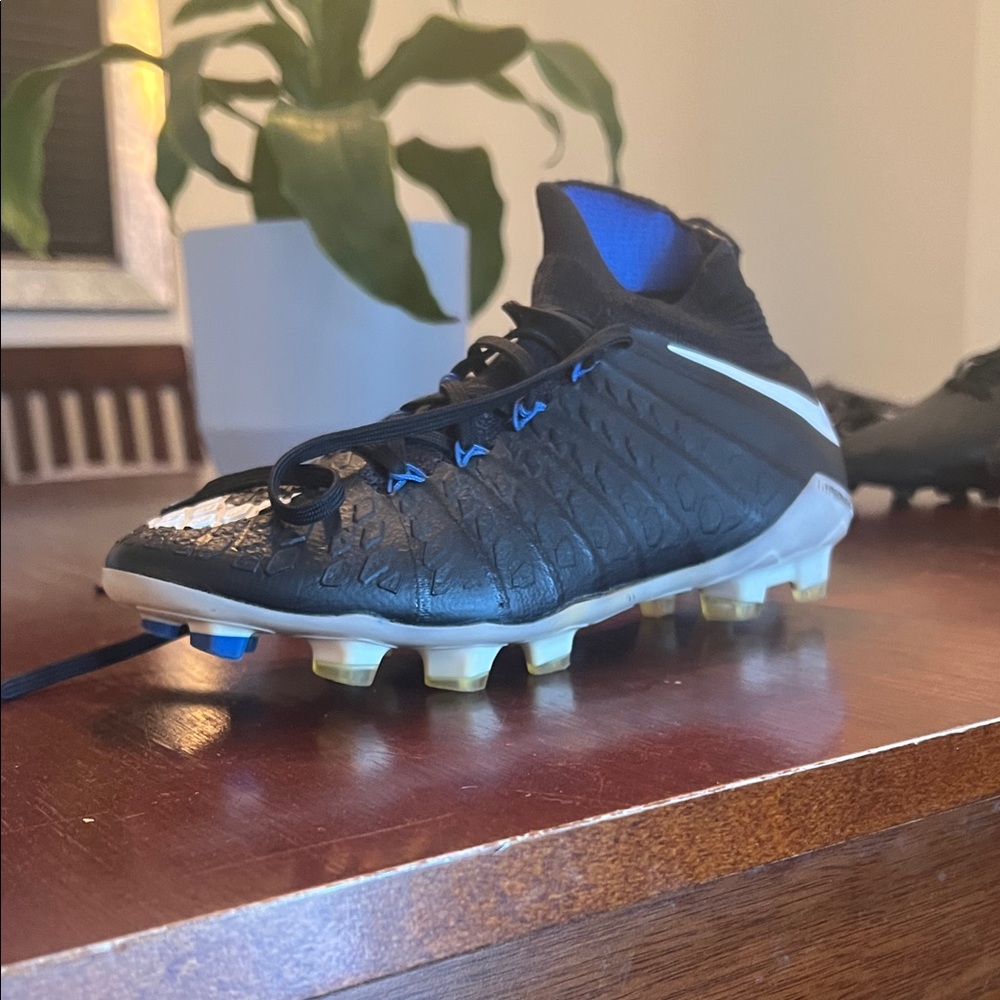 Nike Kids Black and Blue Cleats